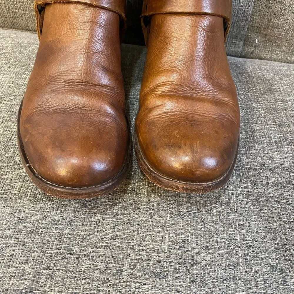 Frye Phillip Harness Tall Brown Boots Women’s Size 6.5